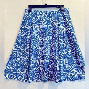 ADRIENNE VITTADINI Blue & White SKIRT M